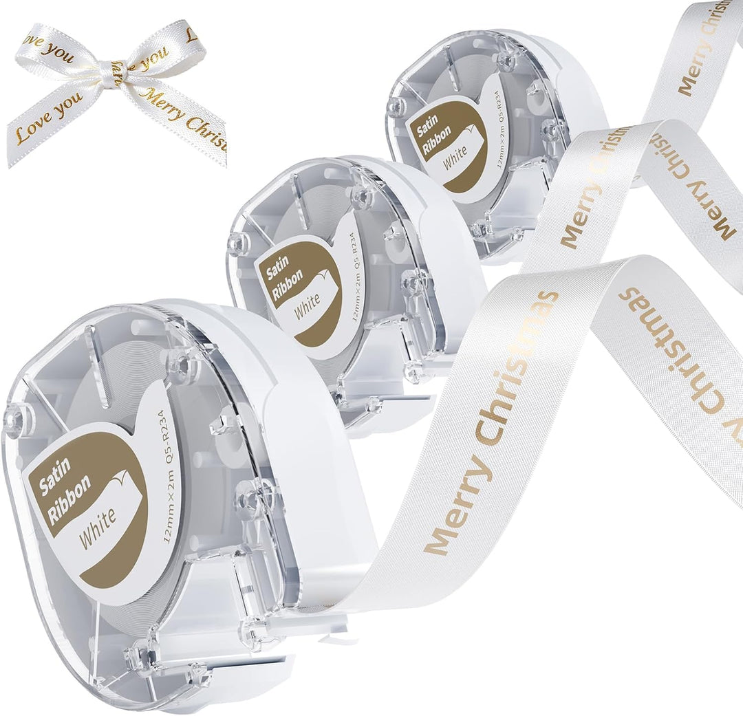 Phomemo P12 Etikettenband Geschenkband Kompatibel mit Dymo Etikettenband Weiss, Weiss