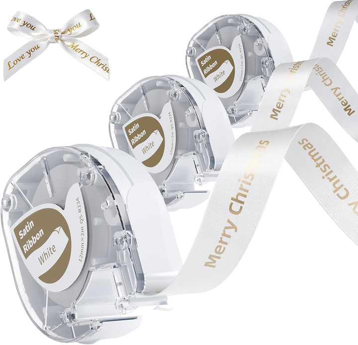 Phomemo P12 Etikettenband Geschenkband Kompatibel mit Dymo Etikettenband Weiss, Weiss