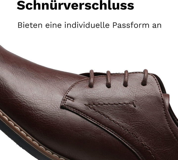 Bruno Marc Herren Anzugschuhe Klassischer Business Lederschuhe Schnürhalbschuhe Derby Oxfords Hochze