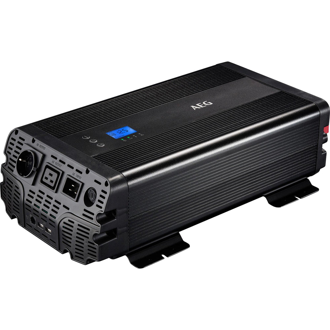 AEG Automotive Sinus-Spannungswandler 2000 W, 12 V DC auf 230 V AC, mit App-Steuerung, Netzvorrangsc