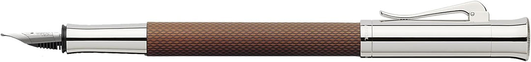 Graf von Faber-Castell 146520 - Füllfederhalter Guilloche, Cognac, Federbreite M, 1 Stück, Braun, mi