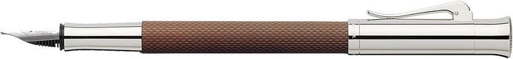 Graf von Faber-Castell 146520 - Füllfederhalter Guilloche, Cognac, Federbreite M, 1 Stück, Braun, mi