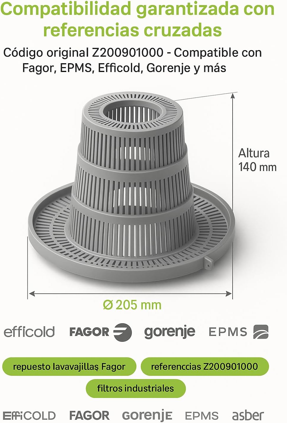 CubetasGastronorm Filter FAGOR ASPIRACION FI-30/48/50/80-91FA29332