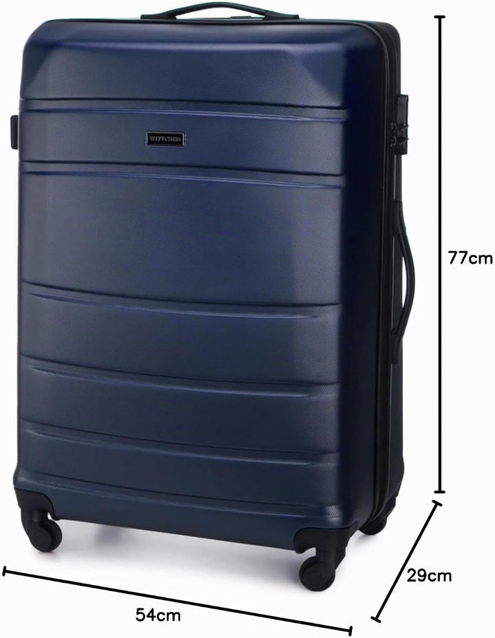 WITTCHEN Globe Line Grosser Koffer Trolley Reisekoffer aus ABS Hartschale 4 Rollen Zahlenschloss | G