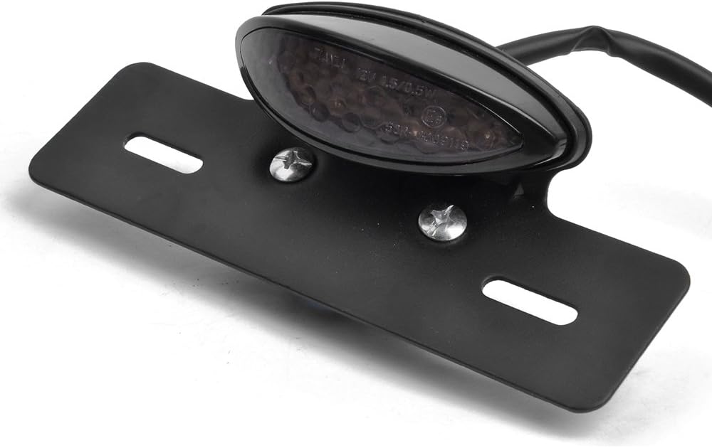 19 LED Motorrad Rücklicht Integriertes Nummernschild Bremsleuchte hinten für Racer Bobber Street Bik