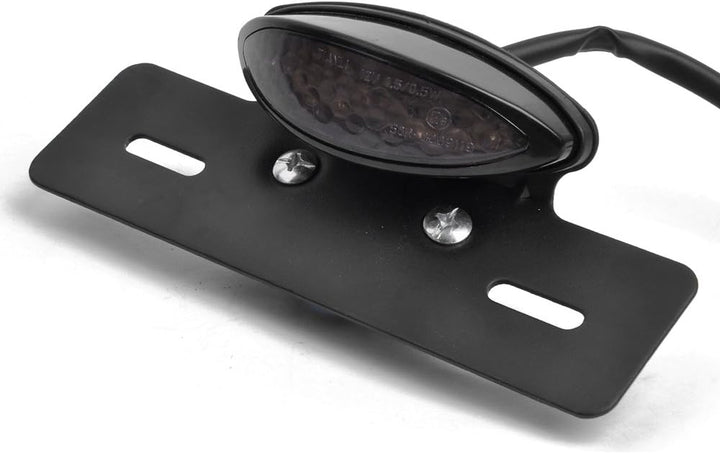 19 LED Motorrad Rücklicht Integriertes Nummernschild Bremsleuchte hinten für Racer Bobber Street Bik