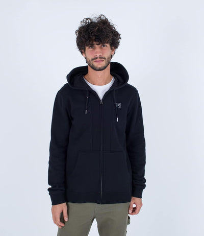 Hurley Herren Box Zip Fleece Sweatshirt S Schwarz, S Schwarz