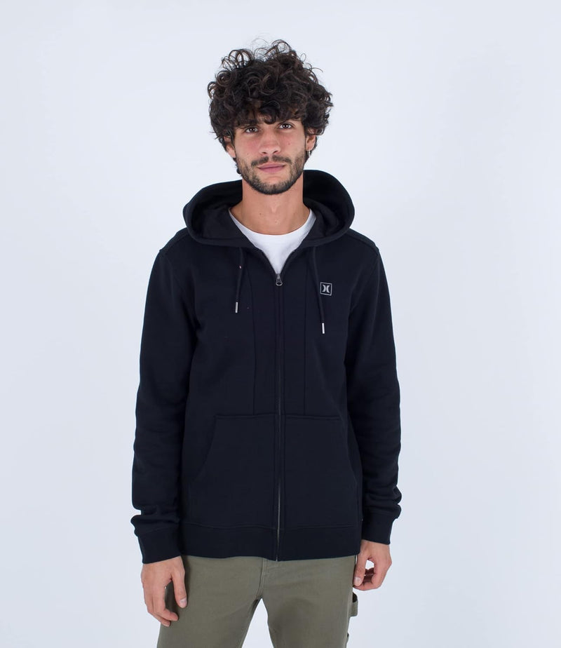 Hurley Herren Box Zip Fleece Sweatshirt S Schwarz, S Schwarz