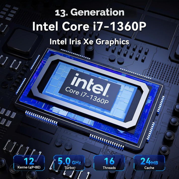 Intel NUC 13 Pro NUC13ANHi7 Arena Canyon: CPU 13. Gen, 32 GB RAM, SSD 1 TB, Intel Core i7-1360P, Win