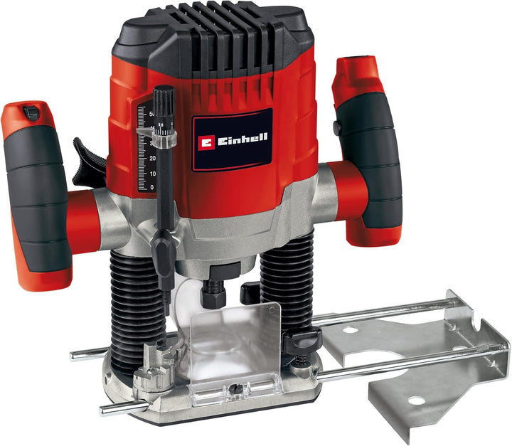 Einhell Oberfräse TC-RO 1155 E (1100 W, Ø 6 und 8 mm, Drehzahlregelung, Parallelanschlag, Absaugadap