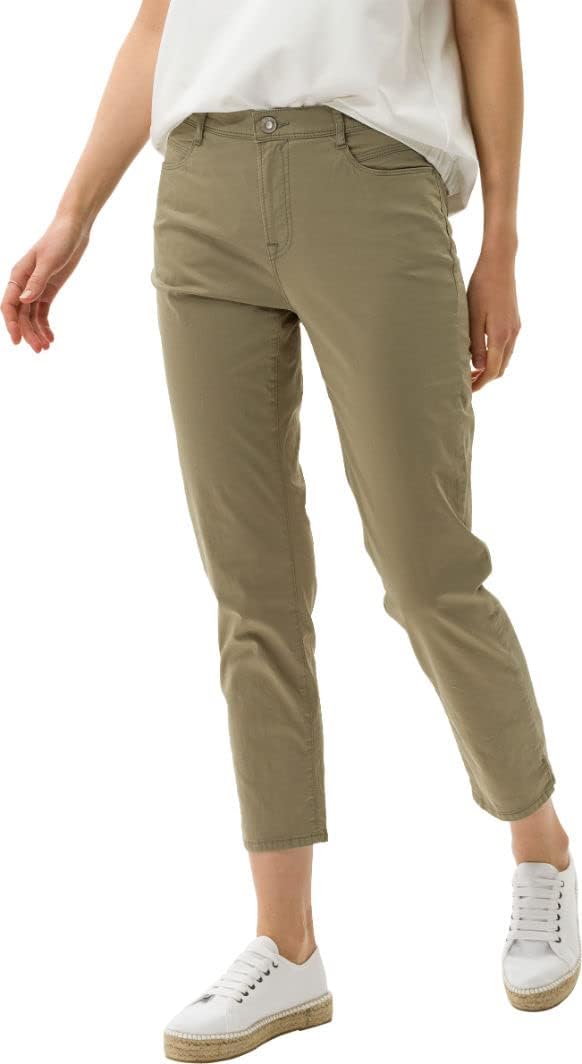 BRAX 7/8 Damen Jeans Hose Style Mary S 7/8 Popelinestretch Toffee 26W / 32L Grün Olive 33, 26W / 32L