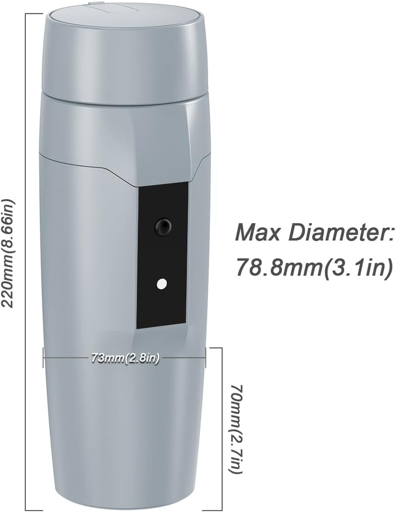 Tragbarer 12V Auto Wasserkocher Boiler, Kleiner Elektrischer Reisewasserkocher, 80W Schneller Warmwa