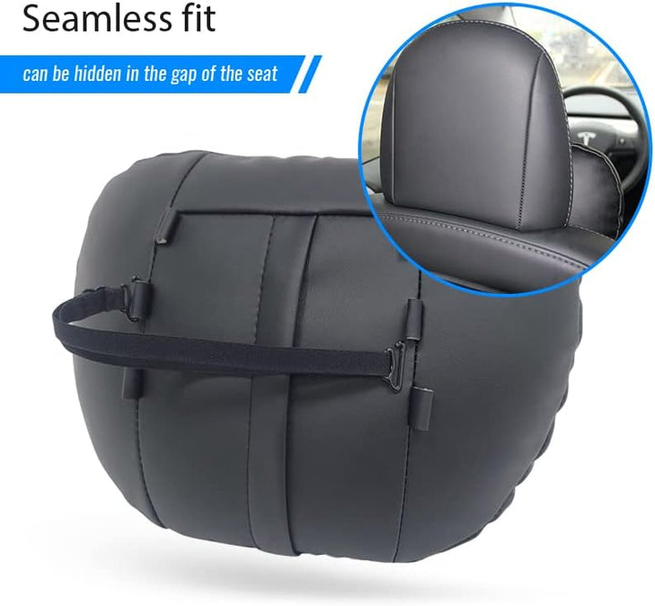 EZUNSTUCK 2Pcs Auto Nackenkissen Kopfstütze，Perfekt für Tesla Fahrzeuge, Gefüllt mit Dupont Sorona F