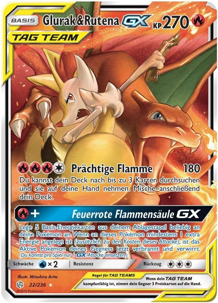 Pokêmon Pokémon-Sammelkartenspiel: Liga Kampfdeck Reshiram & Glurak GX - Neu & OVP - Deutsch