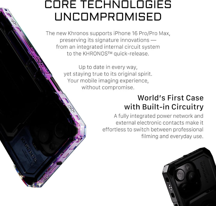 TILTA Khronos Handykäfig kompatibel mit iPhone 16 Pro mit Fokus-PD-Griff, Schnellverschluss-Filtersc