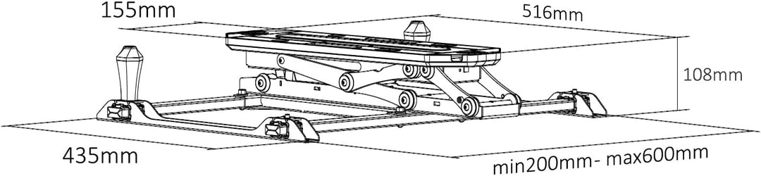 Maclean MC-880 Elektrische neigbare TV Halterung 32-70" für Decke Dachschräge inkl. Fernbedienung bi