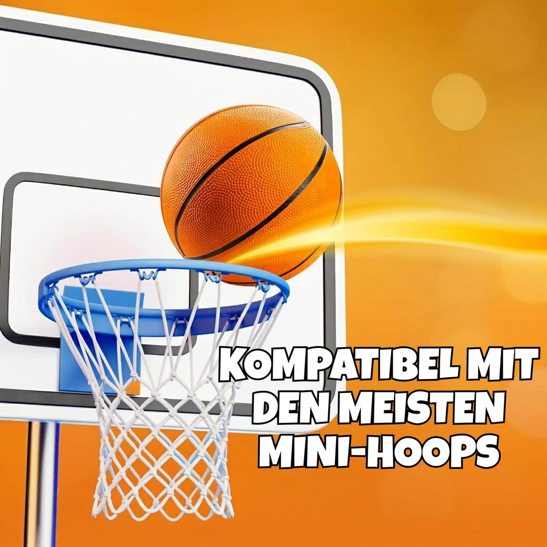 Bedwina Mini Basketbälle - (7 Zoll, Grösse 3) Packung mit 4 - Mini-Hoop-Basketball-Set mit Luftpumpe