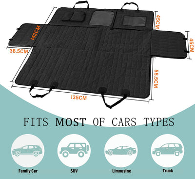 Generisch Auto-Rücksitz-Hundedecke mit Seitenschutz und Sichtfenster, vollständig geschlossen, rutsc