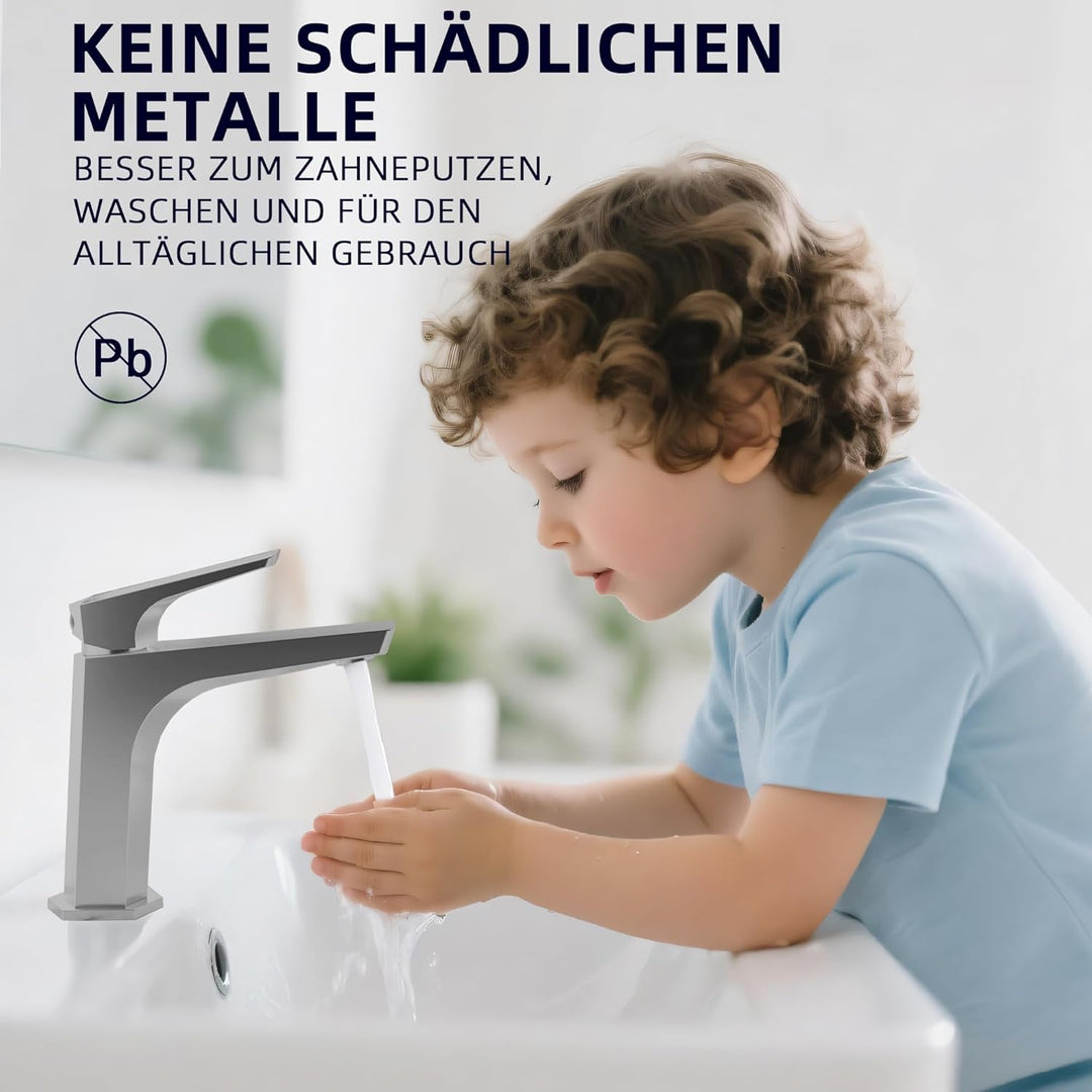 BELZ Wasserhahn Bad, Einhandmischer Waschtischarmatur, Armatur Badezimmer, Mischbatterie Waschbecken