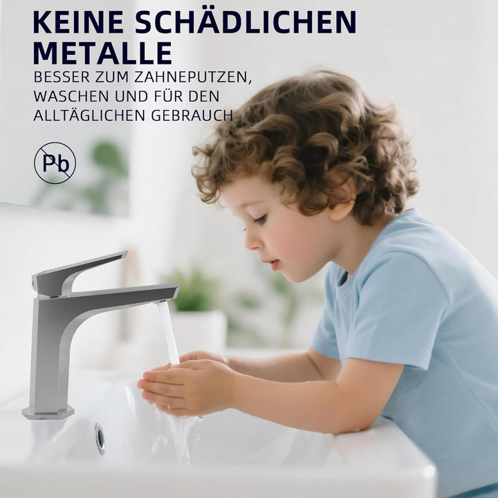 BELZ Wasserhahn Bad, Einhandmischer Waschtischarmatur, Armatur Badezimmer, Mischbatterie Waschbecken