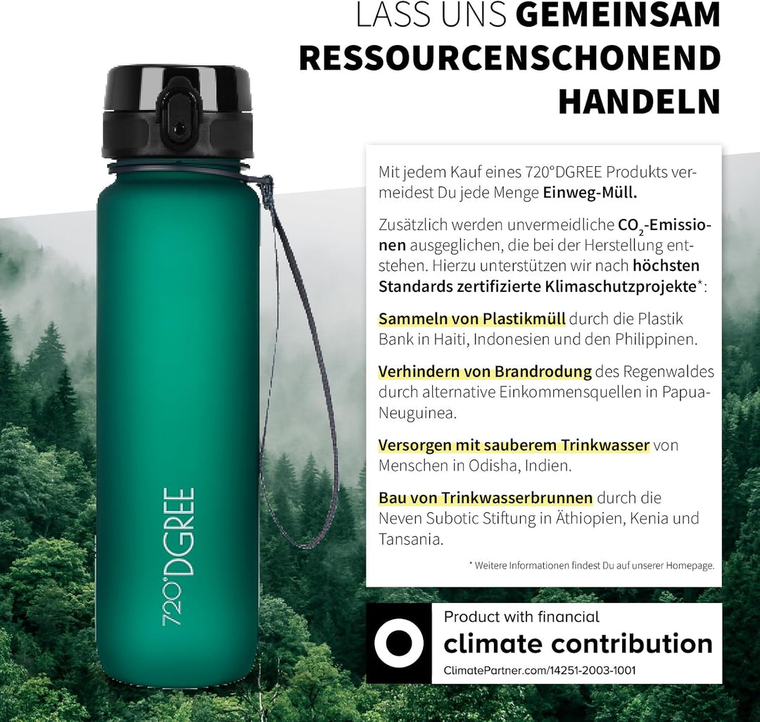 720°DGREE Trinkflasche “uberBottle“ 350ml, 500ml, 650ml, 1l, 1,5 Liter softTouch +Früchtebehälter -