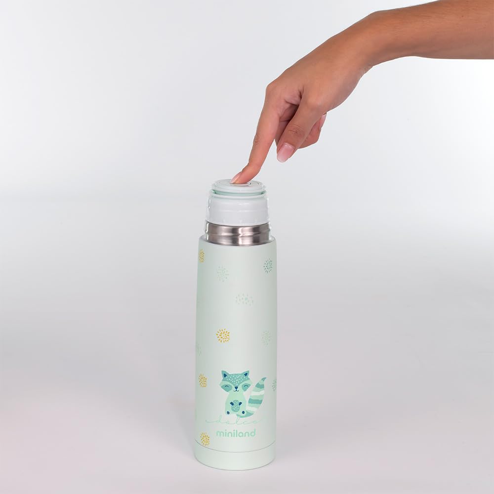 Miniland Thermy Mint 500 ml. Hochwertige Edelstahl-Isolierflasche von hoher Qualität um Flüssigkeite