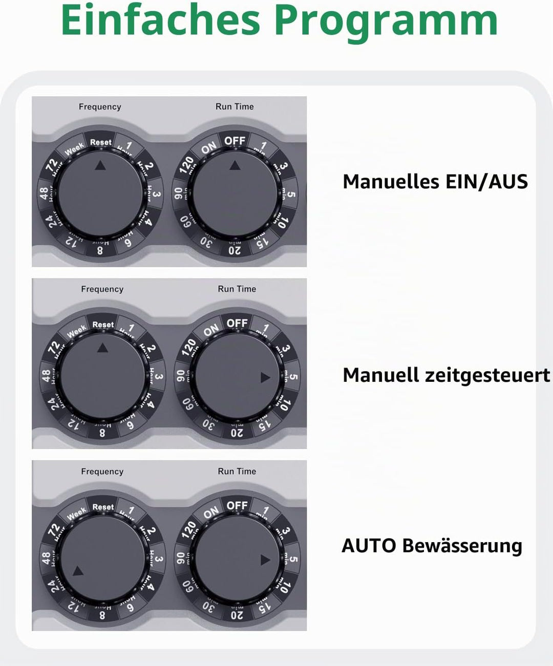 Wasser Timer mit Messing Einlass, Zifferblatt Steuerung Sprinkler Timer mit Verzögerungsfunktion Han