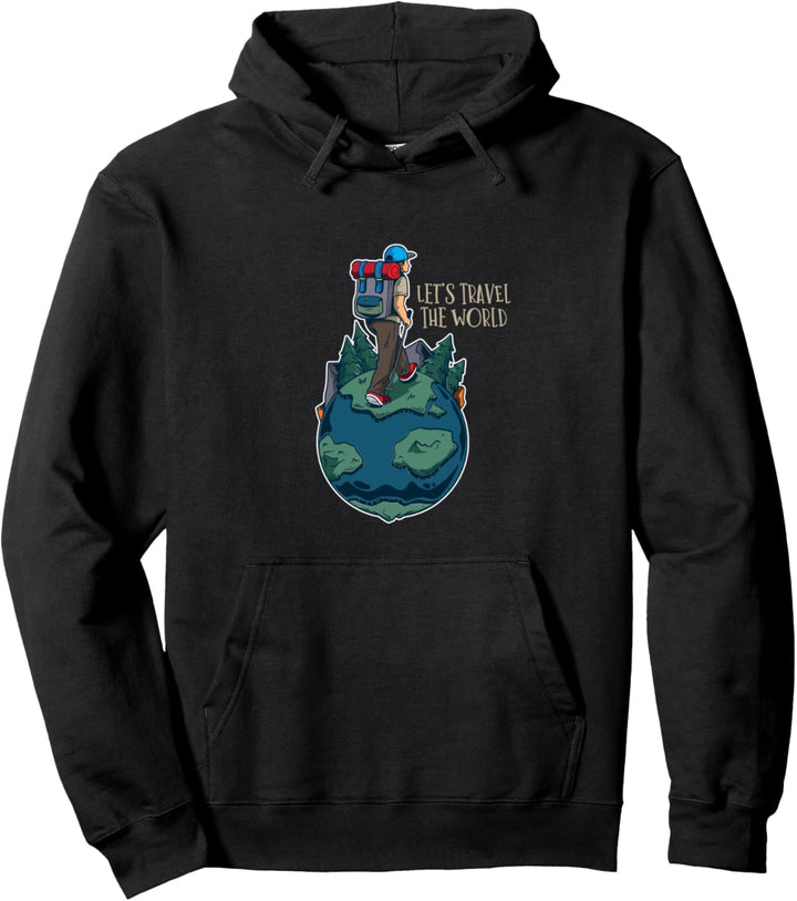 Lets Travel The World - Weltreise Wanderurlaub Geschenk Pullover Hoodie