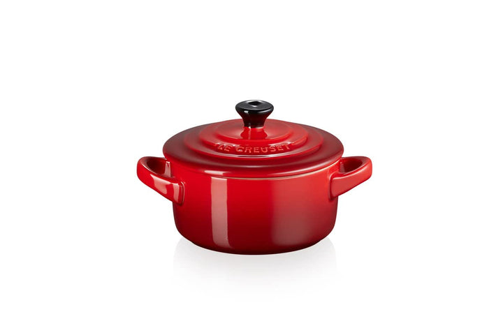 Le Creuset Mini-Cocotte aus Steinzeug, 200 ml, 10 x 5 cm, Kirschrot, 71901100600100, Kirschrot