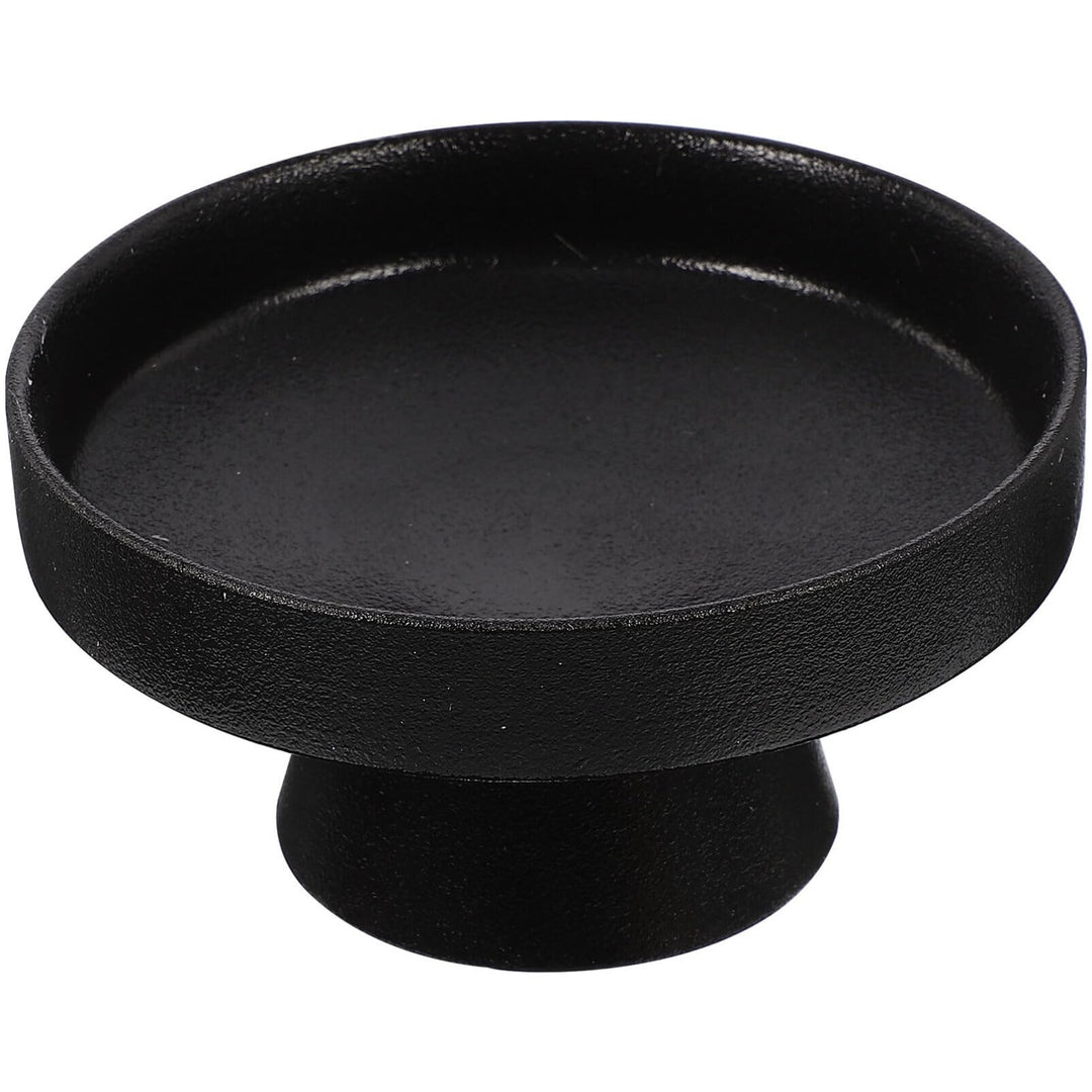 Alipis Hoher Boden Schwarze Obstschale Servierteller Mit Füssen Keramik Belüftetes Design