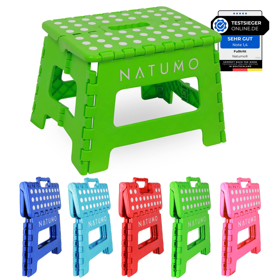 NATUMO® Tritthocker Kinder, Klapphocker faltbar, Leichter und Rutschfester Kinder Hocker Bad & Toile
