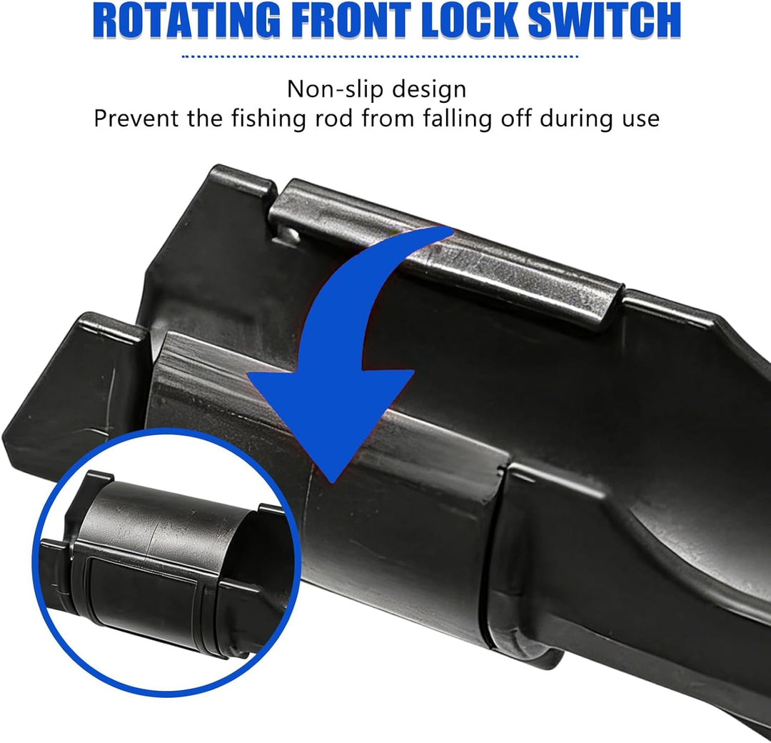 2 Stück Angelrutenhalter Für Boote, Hochwertiges Nylonmaterial Angelrutenhalter Boot, Rotierbares De