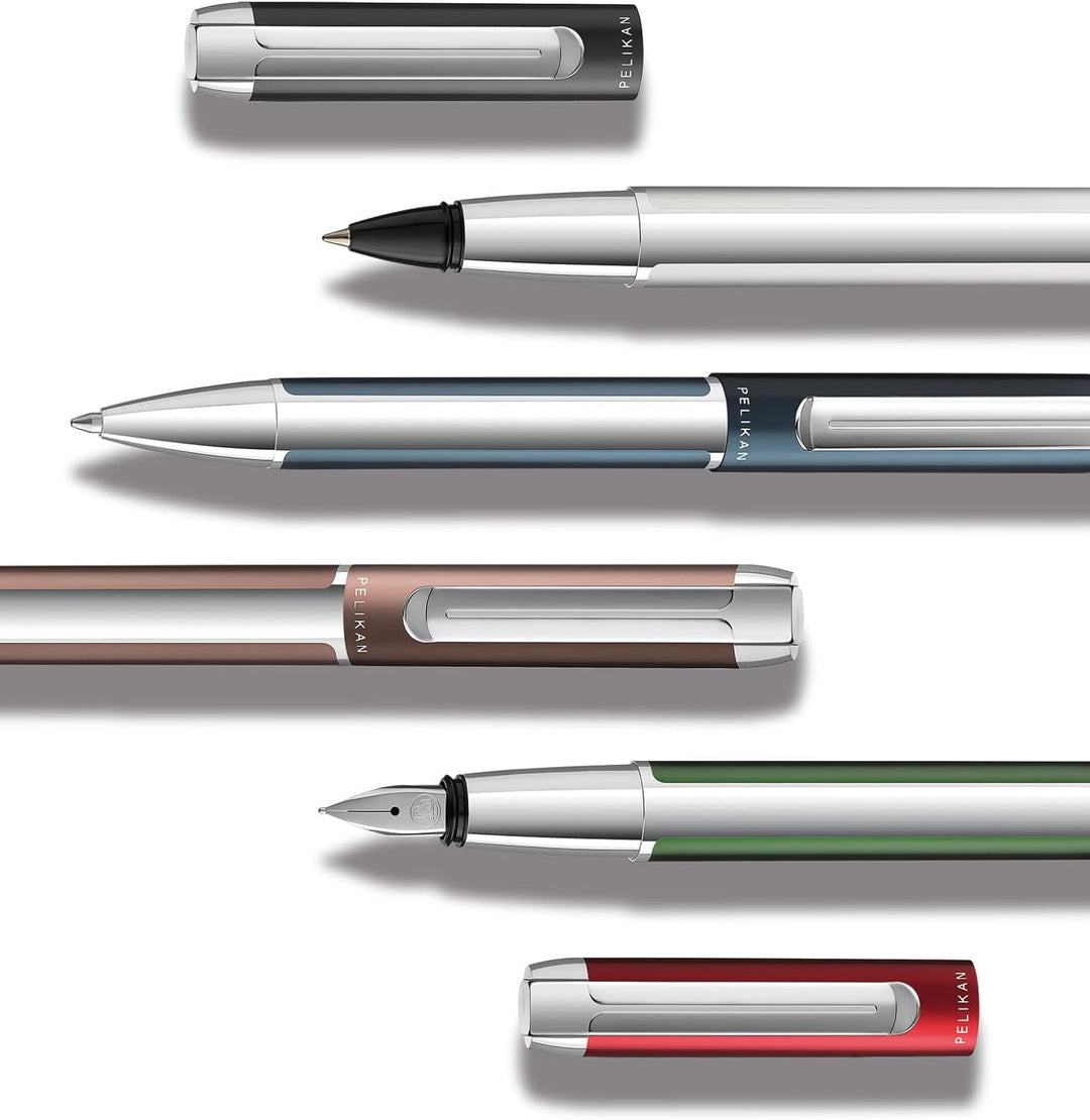 Pelikan Tintenroller Pura R40, Anthrazit, hochwertiger Drehkugelschreiber im Geschenk-Etui, 822640,
