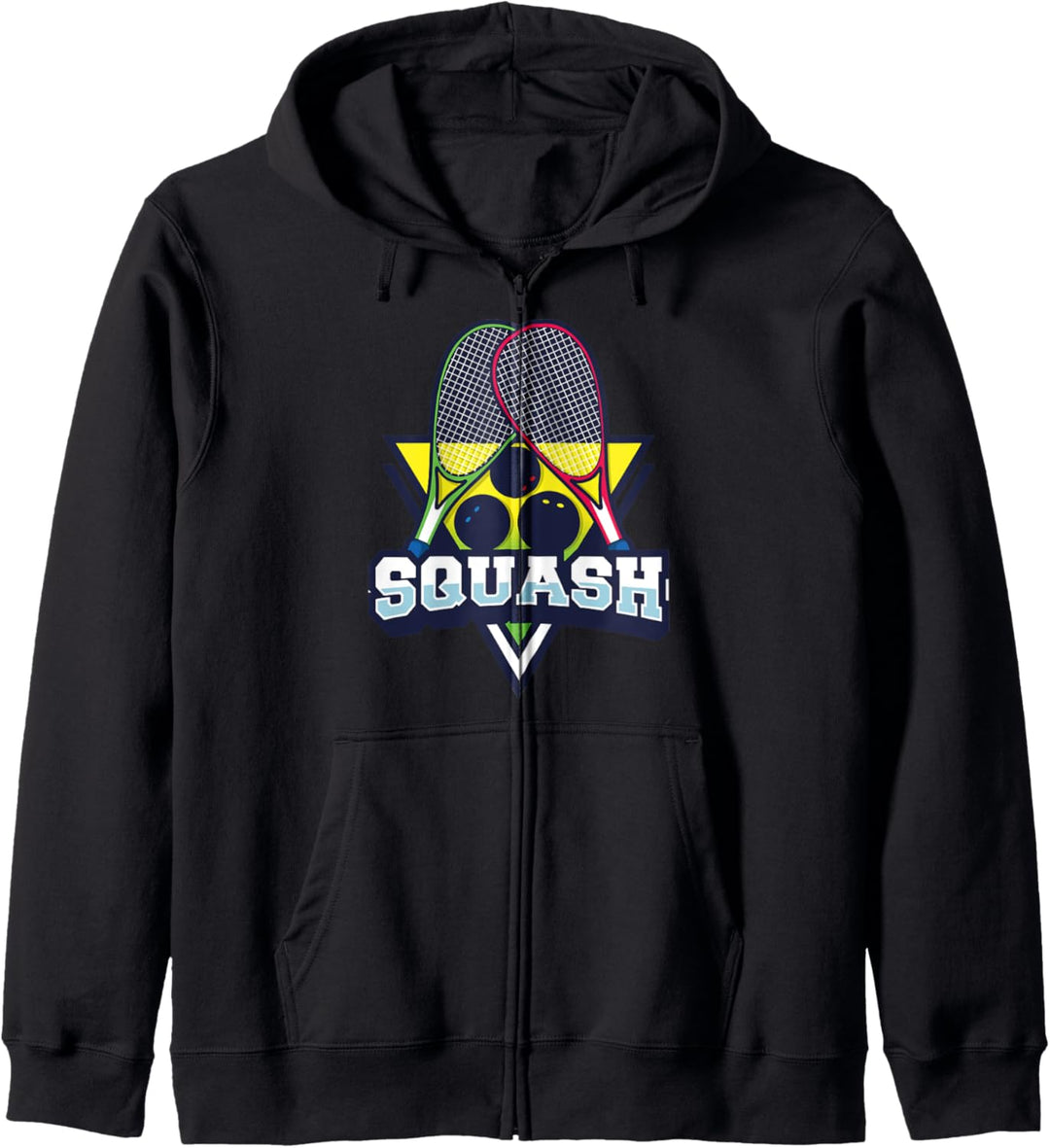 Squash gekreuzte Schläger und Gummibälle Sport geschenk Kapuzenjacke