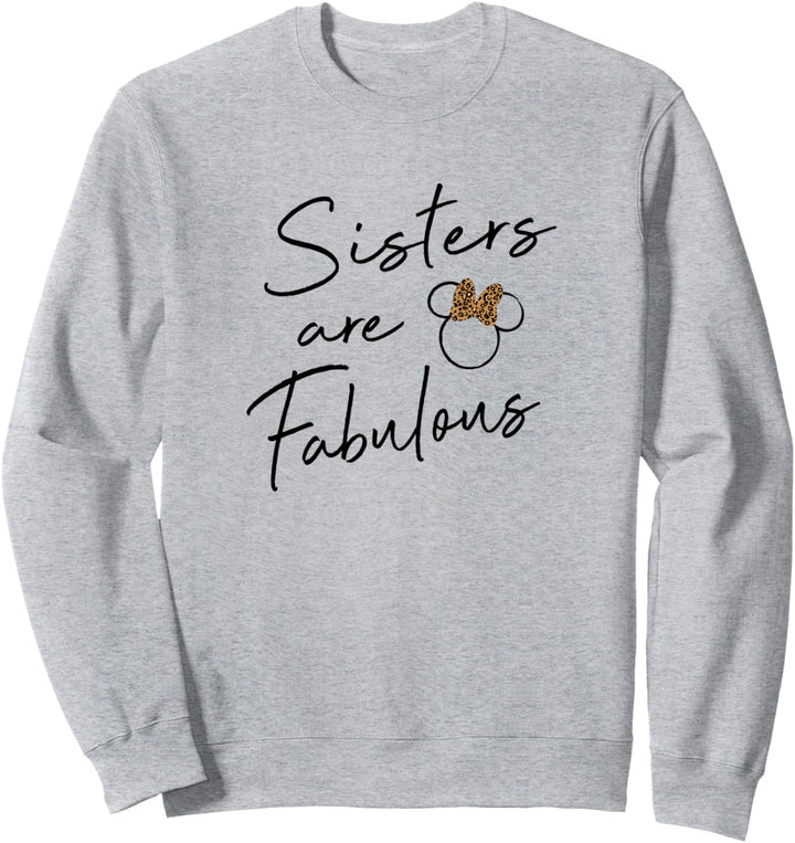 Disney Minnie Mouse Sisters Are Fabulous Cheetah Print Bow Sweatshirt