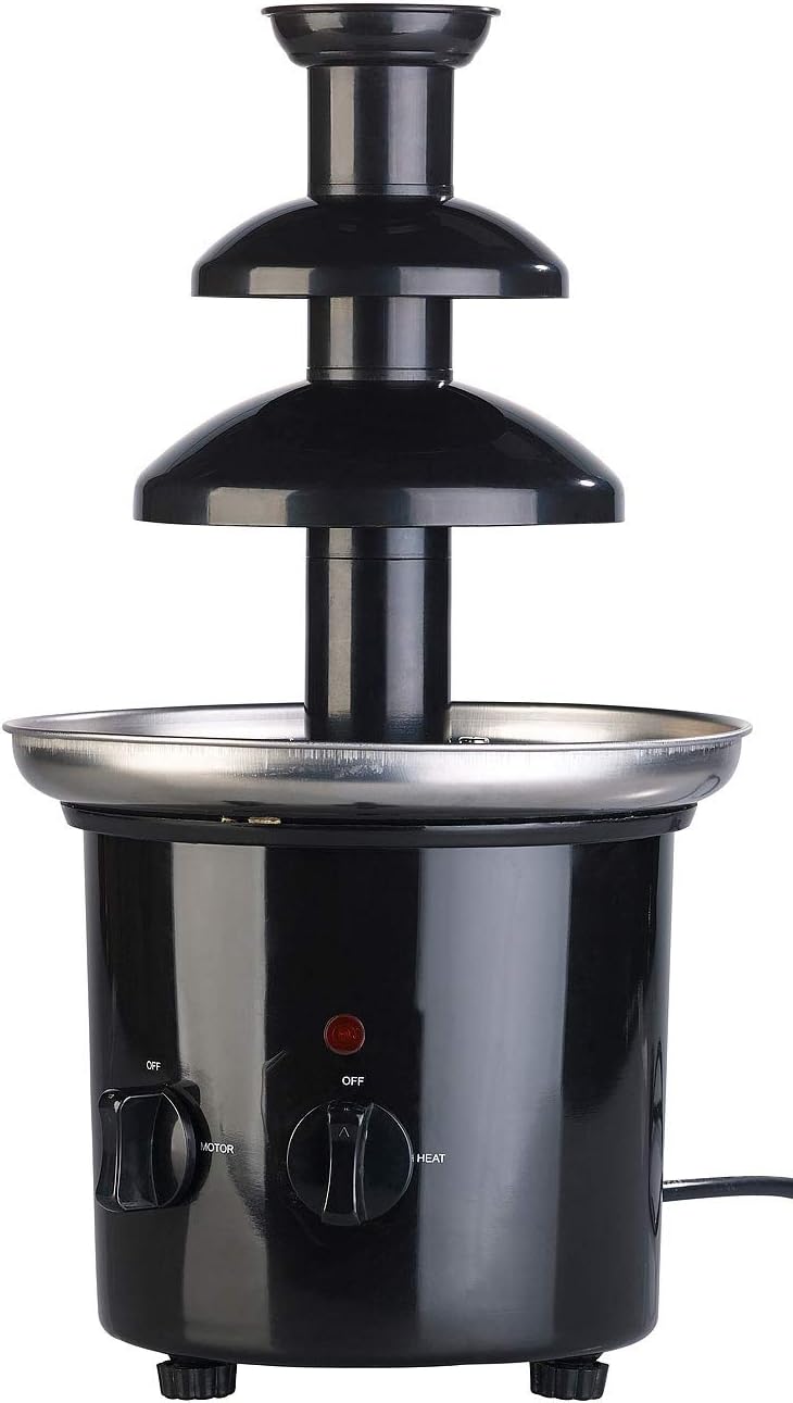 Rosenstein & Söhne Schokofondue Brunnen: Schokoladen-Brunnen mit 2 Ebenen, 275 Watt (Fondue