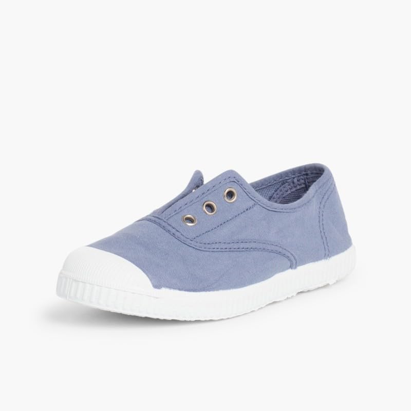 Pisamonas Leinwand-Sneakers ohne Schnürsenkel mit Gummispitze 21 EU Blau, 21 EU Blau