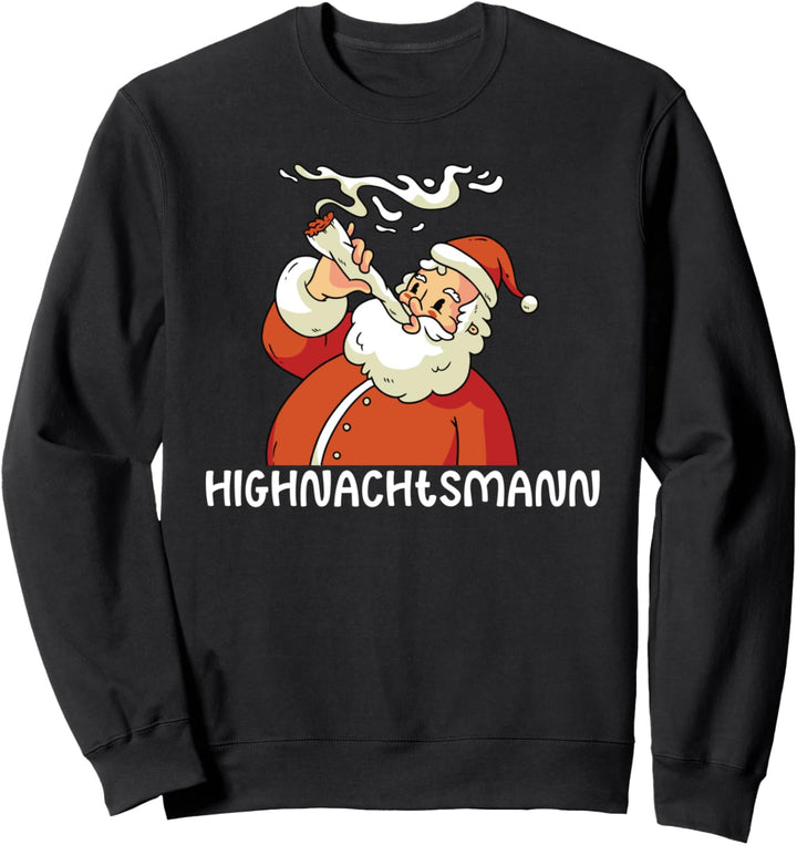 Lustiges Highnachtsmann Marihuana Weed Geschenk Sweatshirt