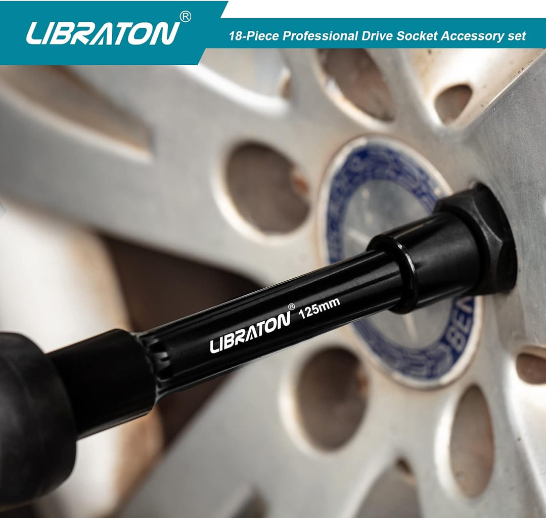 Libraton 18tlg Steckschlüssel Verlängerung Satz, Zoll Verlängerung Set, Steckschlüssel Adapter 1/4"