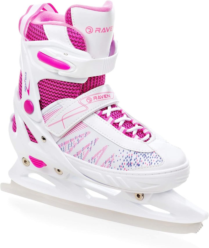 RAVEN 2in1 Schlittschuhe Inline Skates Inliner LED Räder für Kinder Mädchen verstellbar 35-39 (23cm-