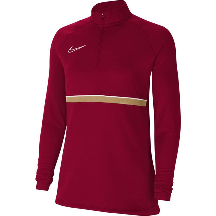 NIKE Damen Dri-fit Academy 21 Trainings-Sweatshirt M Team Red/White/Jersey Gold/White, M Team Red/Wh