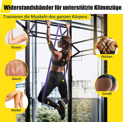 Resistance Bands, Widerstandsbänder, Fitnessbänder für Yoga, Pilates, Training, Physiotherapie, Kraf