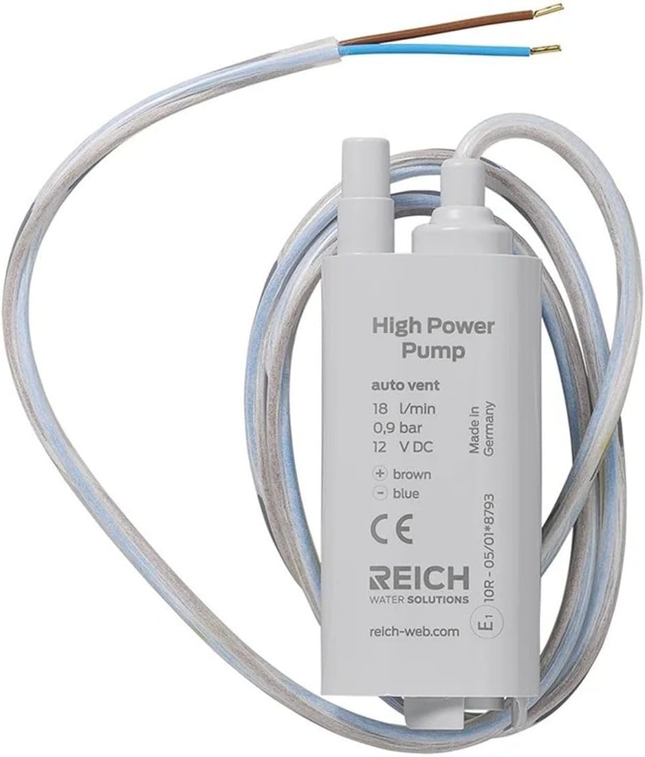 Moritz Tauchpumpe 12V 18 l/min 0,9 bar mit Entlüftung – Wohnmobil | High Power, Auto Vent, Ø45 mm, 3