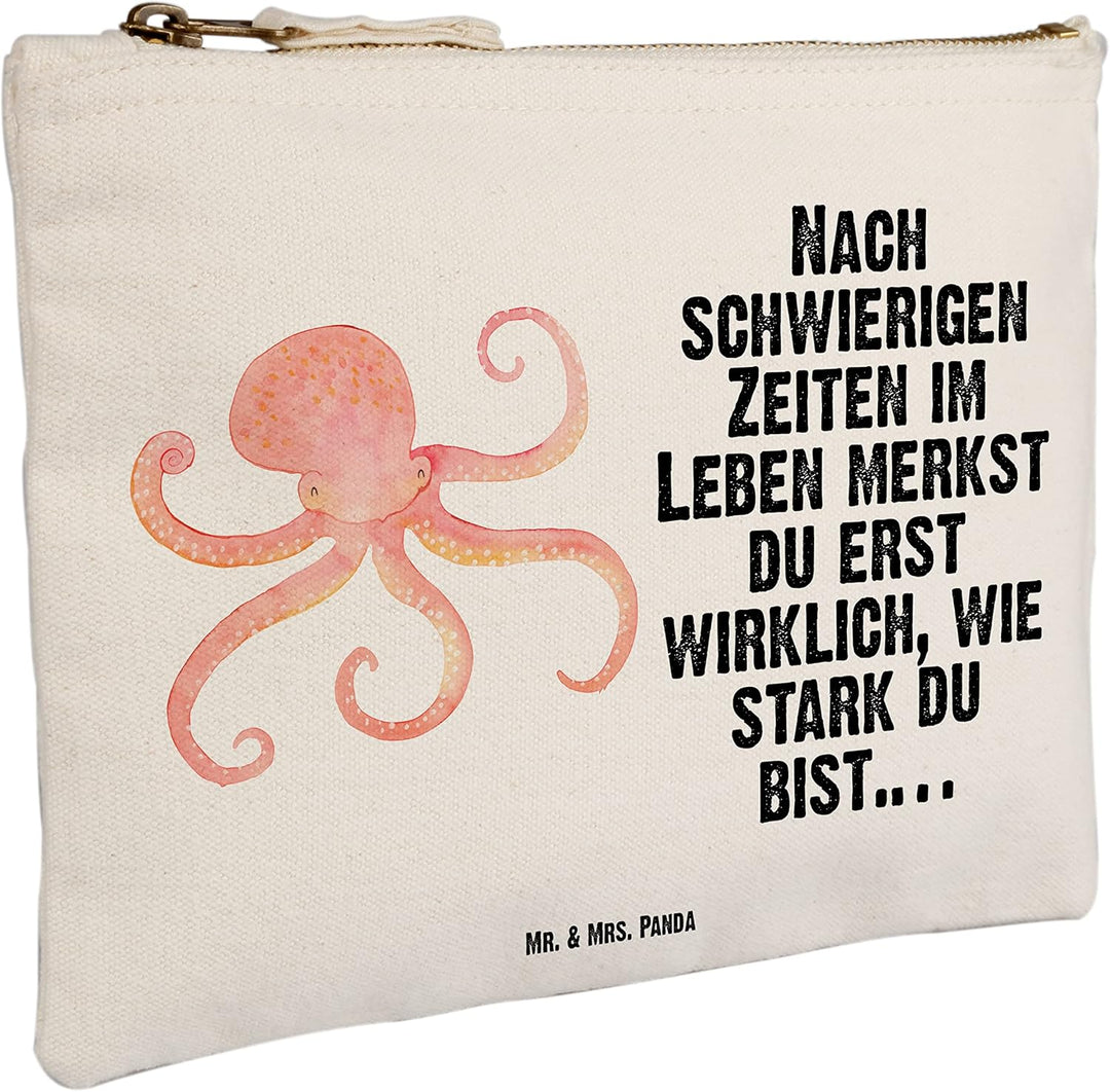 Mr. & Mrs. Panda aufbewahrungsbeutel Tintenfisch Grösse M - Geschenk, Lustige Sprüche, Meer, Make-Up