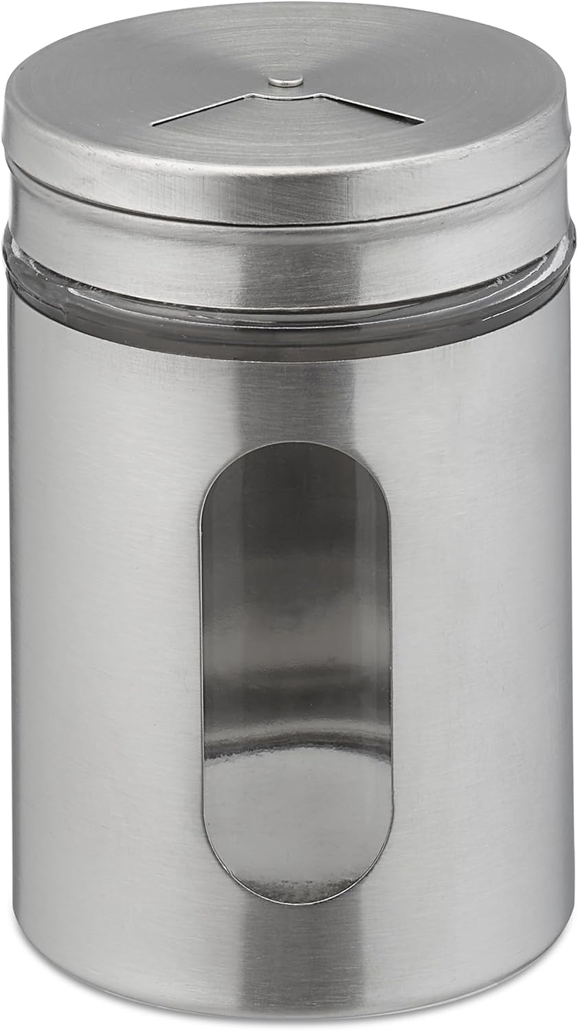 Relaxdays Gewürzstreuer, 6er Set, 3 Streugrössen, Gewürze & Kräuter, XL Gewürzgläser, 290 ml, Glas &