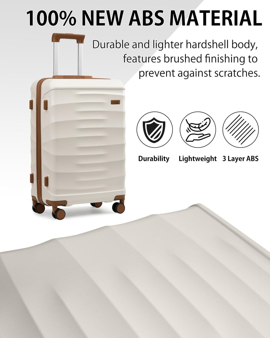 Sea choice Reisekoffer Set 5 Teilig ABS Hartschale Trolley Kofferset Gepäckset Grosse Kapazität Hand