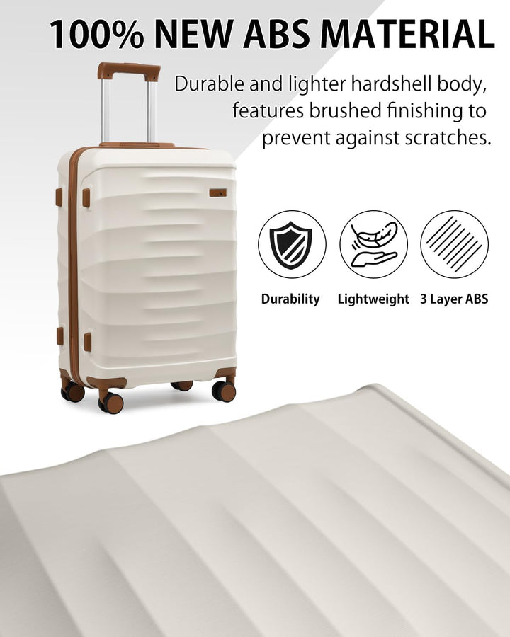 Sea choice Reisekoffer Set 5 Teilig ABS Hartschale Trolley Kofferset Gepäckset Grosse Kapazität Hand