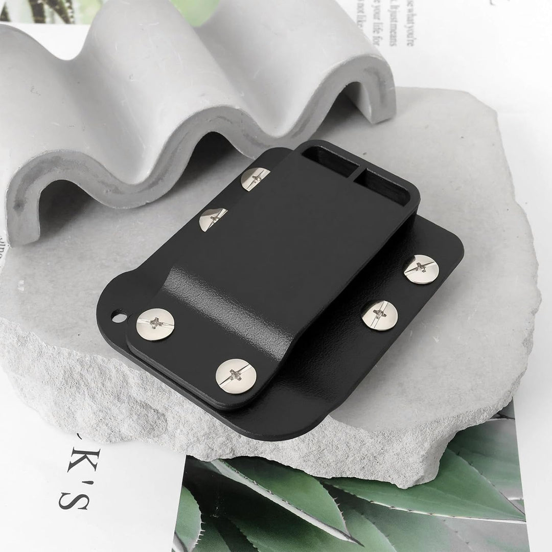 Briny River 1 x Bohrer-Holster, Bandmasshalter, Bohrer-Gürtelhalter, Edelstahl-Bandmass-Clip für Akk