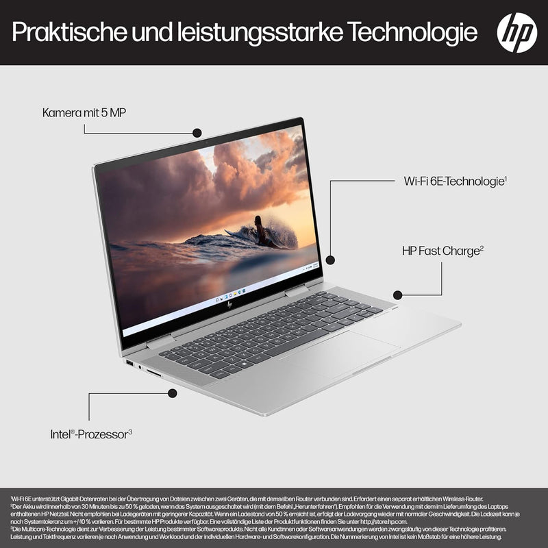 HP Envy x360 2-in-1 Laptop | 15,6" FHD OLED Touchdisplay | Intel Core i5-1335U | 16 GB DDR5 RAM | 51