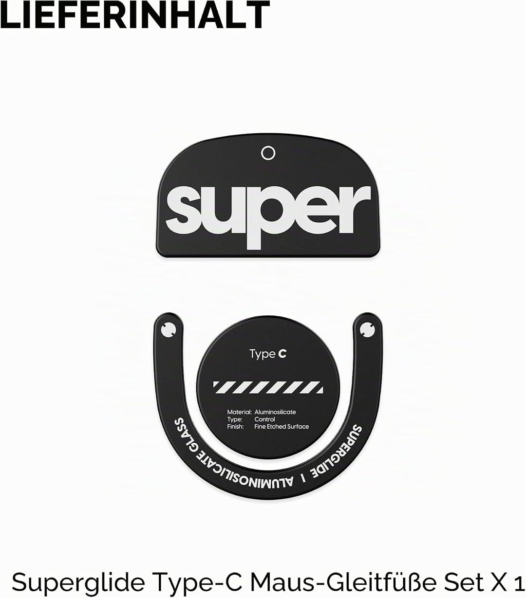 Superglide2 Neue strukturierte Oberfläche mit kontrollierbarer Geschwindigkeit, Mausfüsse/Glasgleite